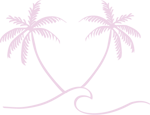 Hawksbill Palm Tress Light Pink